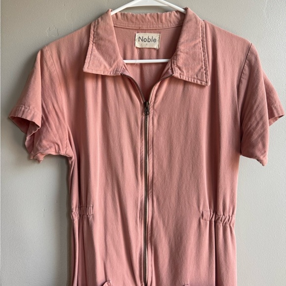 Noble Utility Jumpsuit Dusty Rose Boilersuit Minimalist Workwear Boho Chic S - Picture 2 of 5